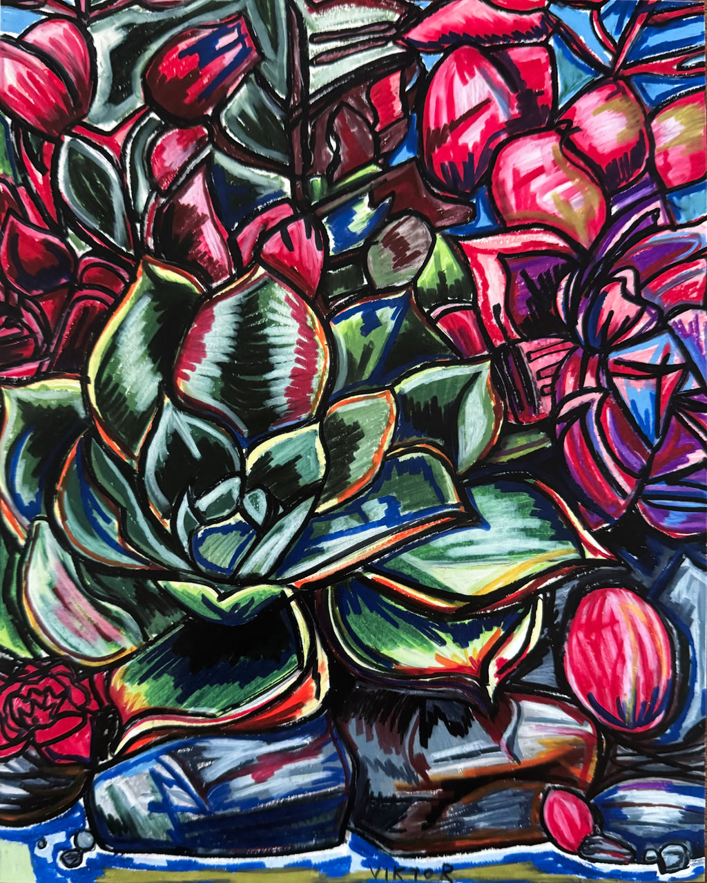 Succulent Rock Garden - Art Prints