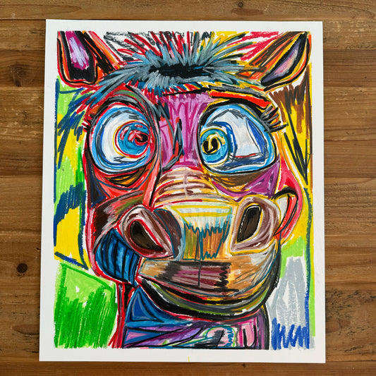 The Colorful Donkey - ORIGINAL  14x17”