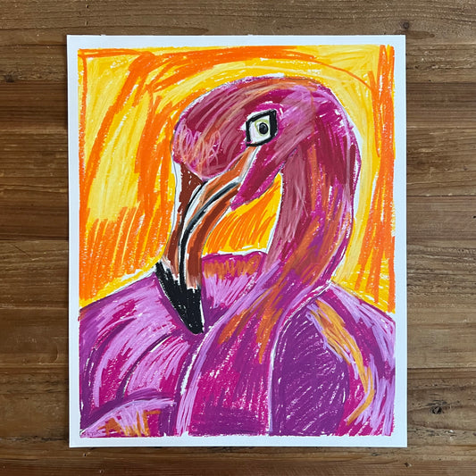 Flamingo - ORIGINAL  14x17”