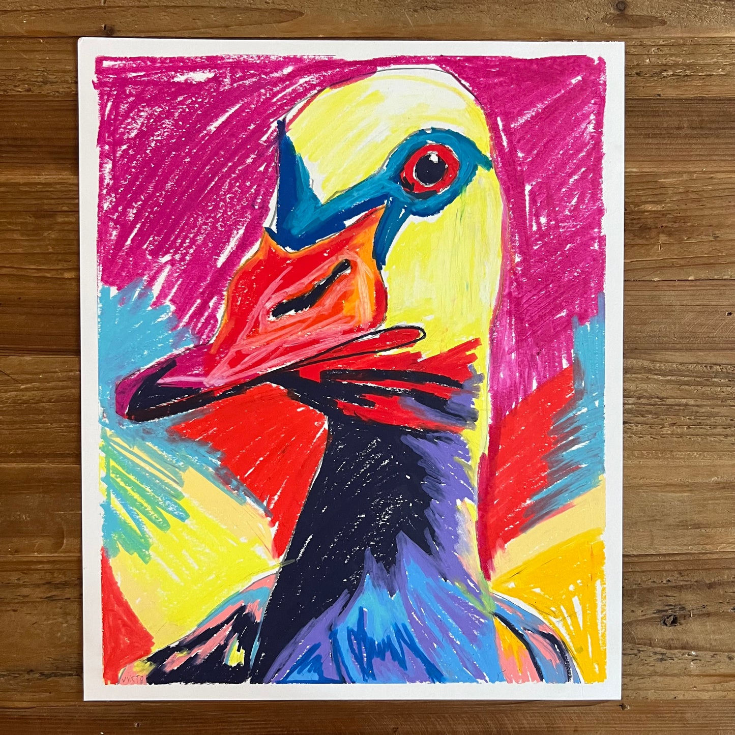 The Colorful Goose - ORIGINAL  14x17”