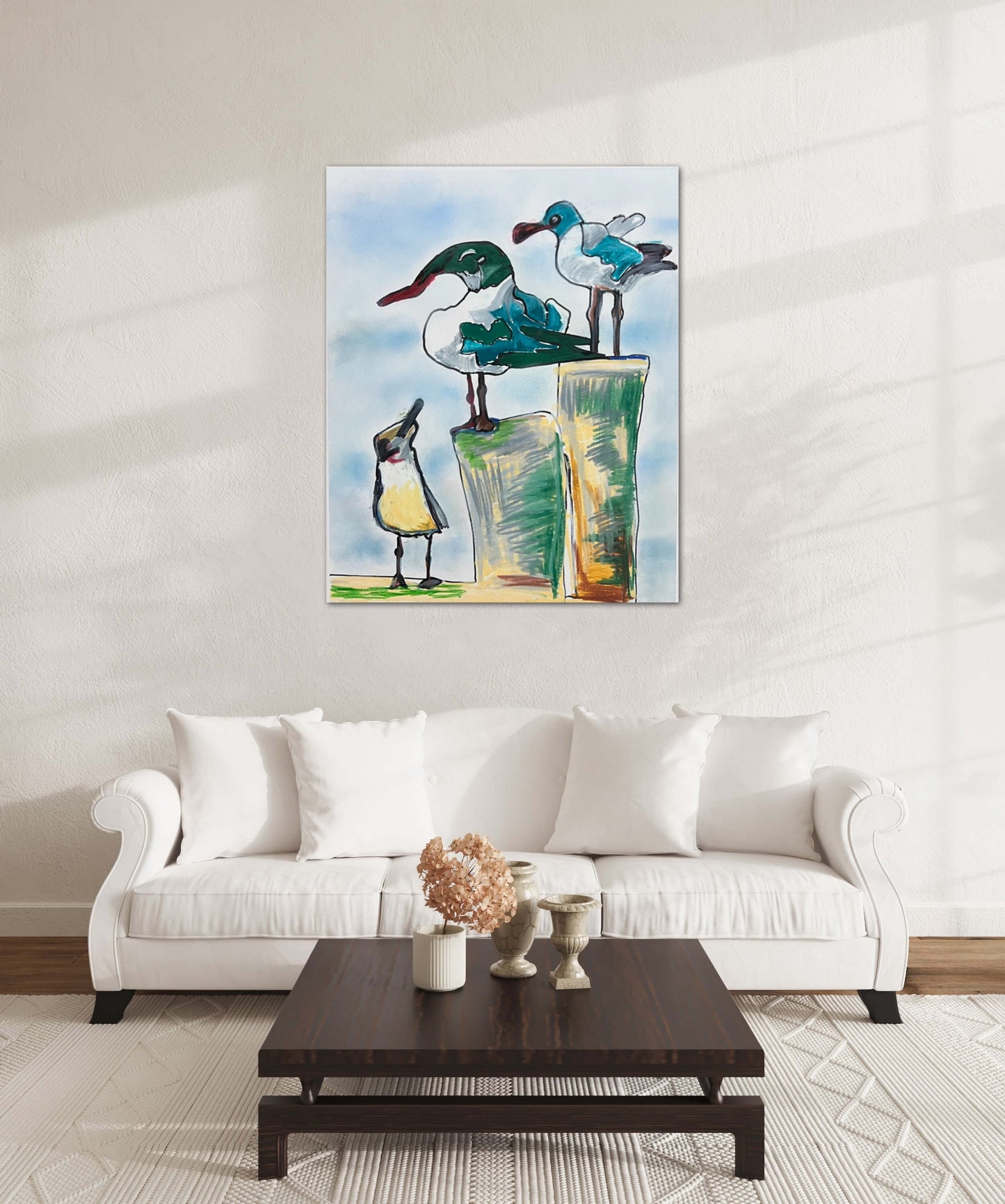 The Seagulls - Print, Poster, Stretched Canvas Print
