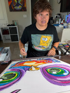 Tiffany The Owl - Original oil pastels artwork 19x24” (video attached)
