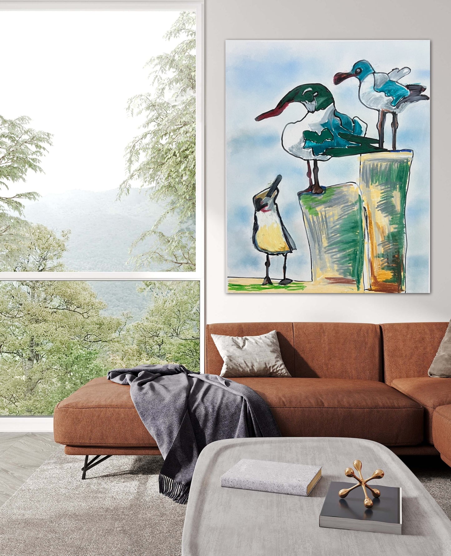 The Seagulls - Print, Poster, Stretched Canvas Print