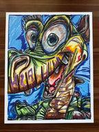 Dee-Dee-Drago - ORIGINAL OIL PASTEL ARTWORK - 19x24" (video attached)