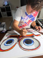 The Watchful One  - ORIGINAL OIL PASTEL ARTWORK - 19x24"