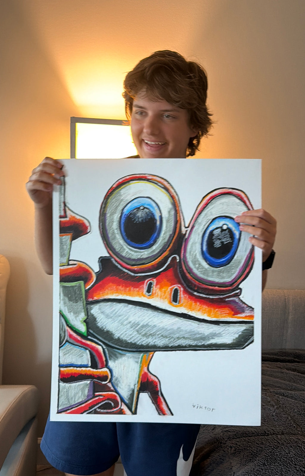The Watchful One  - ORIGINAL OIL PASTEL ARTWORK - 19x24"