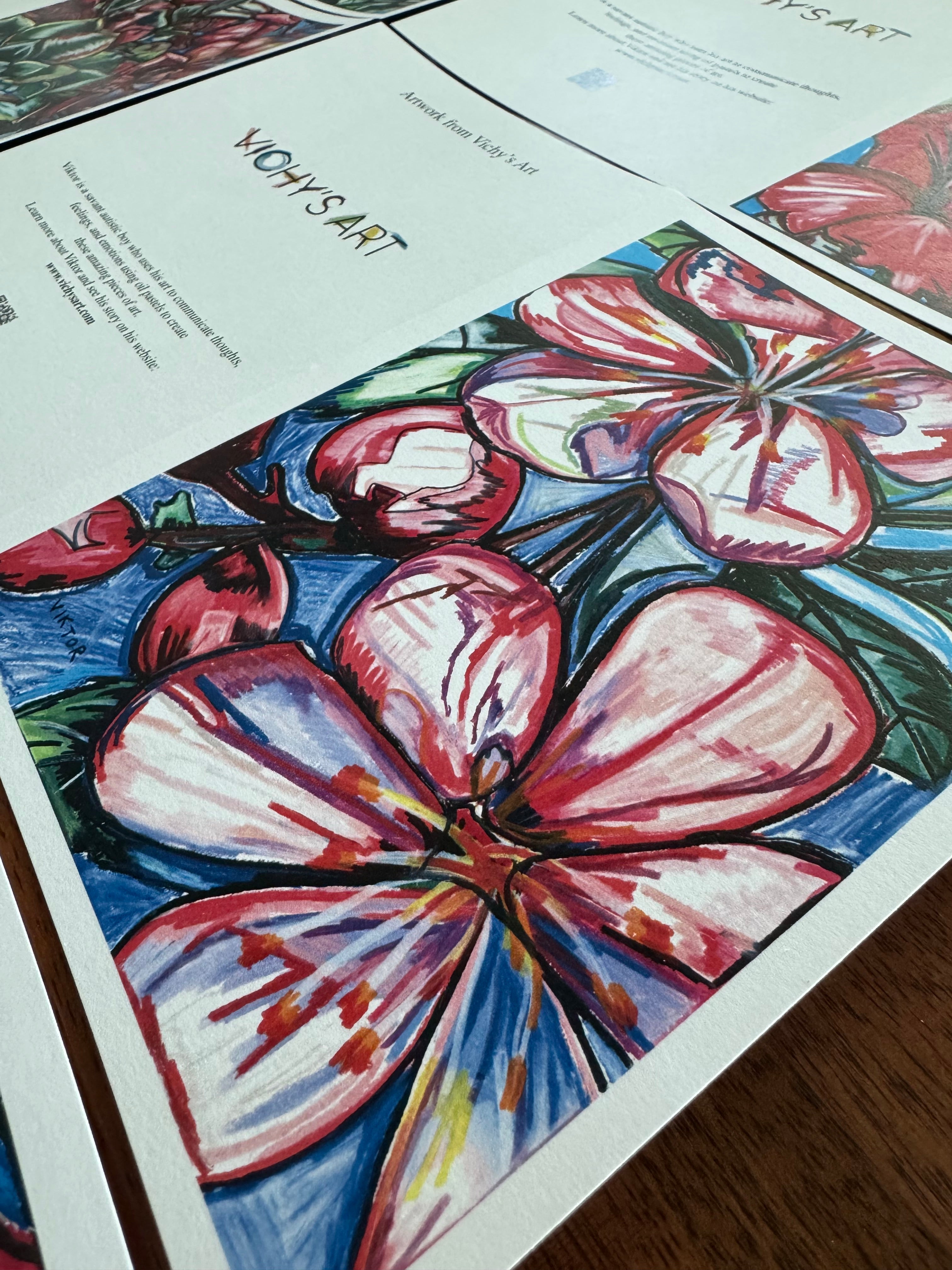 Pink Flowers - Greeting cards