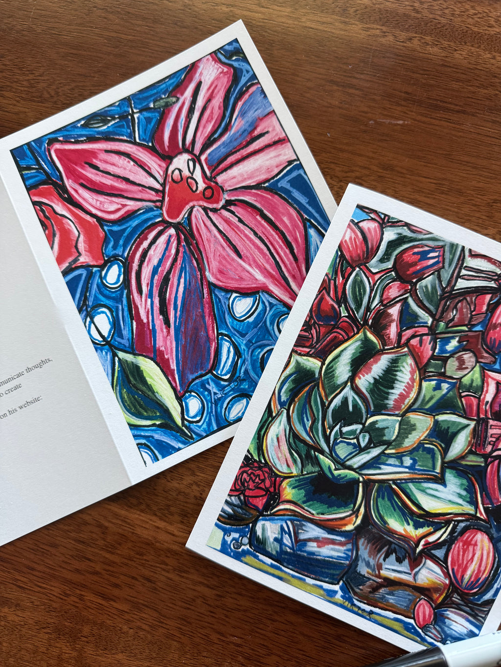 Pink Flowers - Greeting cards