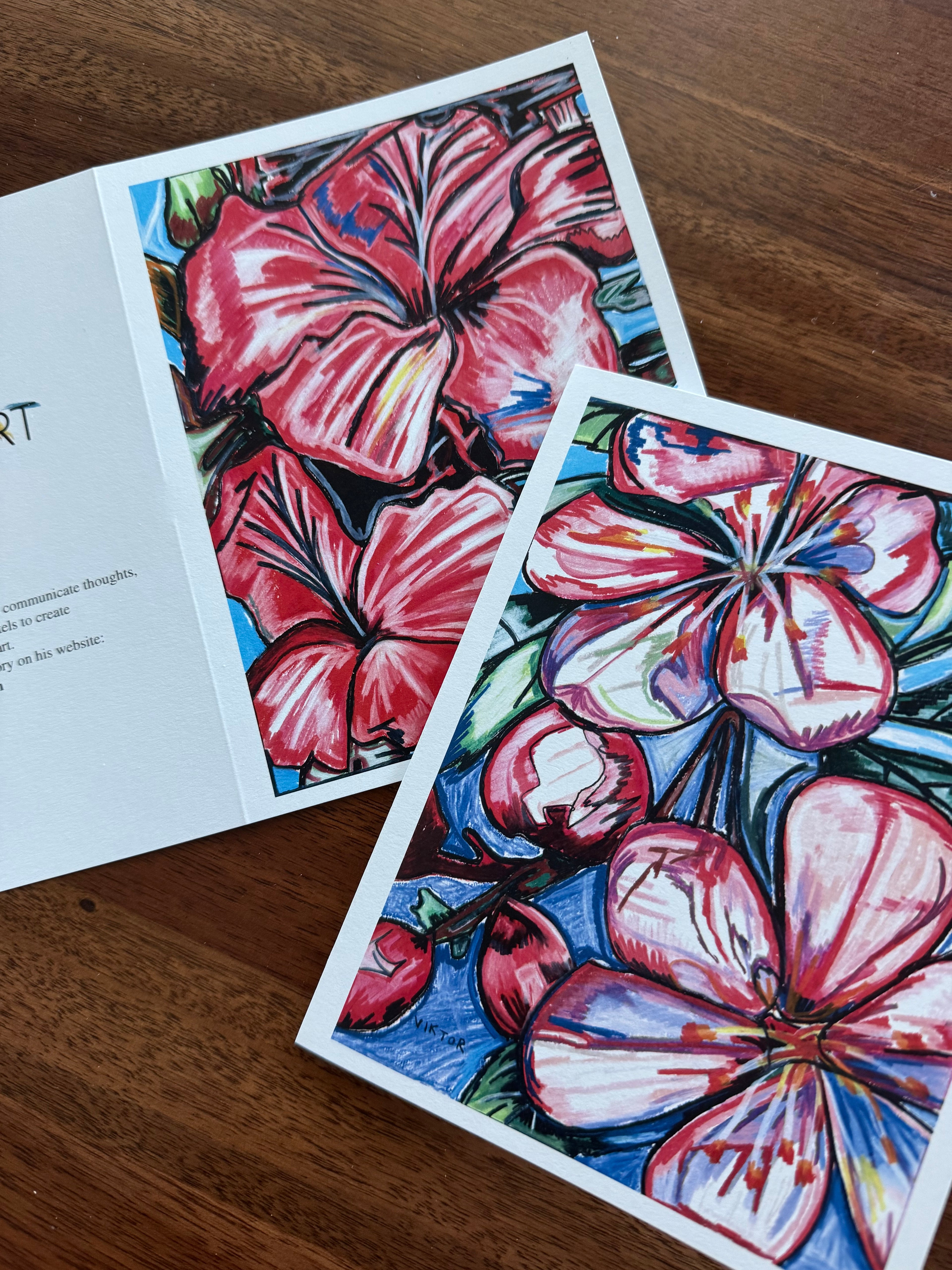 Pink Flowers - Greeting cards