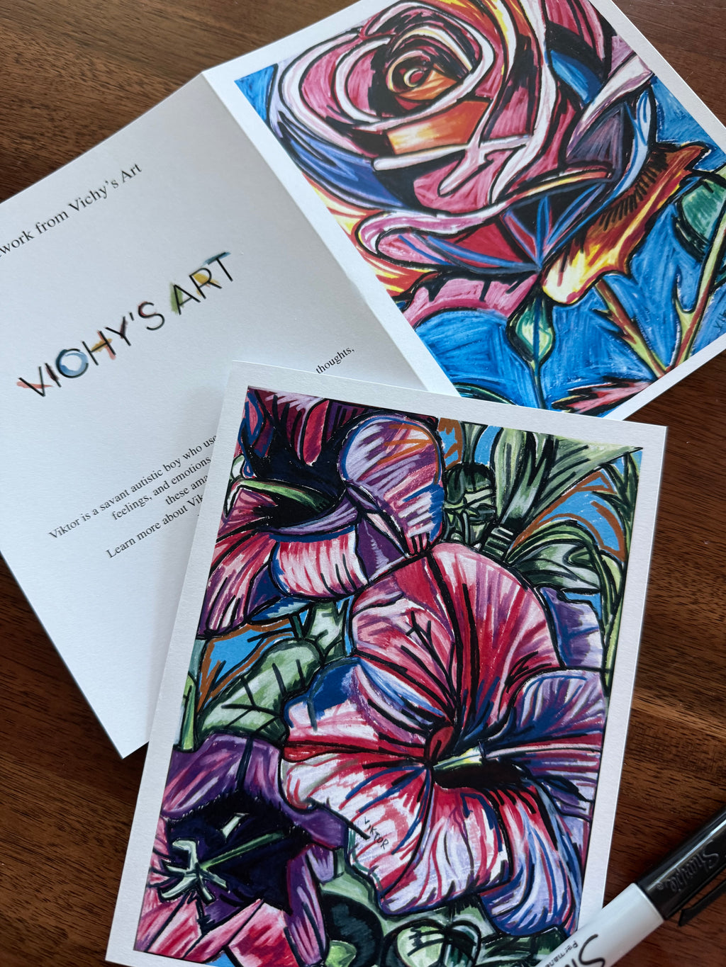 Pink Flowers - Greeting cards