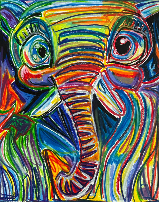 Indigo The Elephant - Art Prints