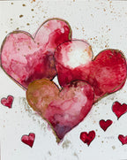 Golden Hearts IV - Art Prints