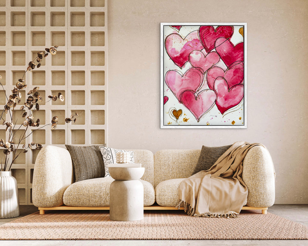 Golden Hearts II - Art Prints