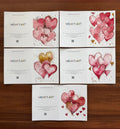 Golden Hearts - Greeting cards (set of 10) - Vichy's Art