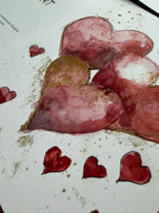 Golden Hearts - Greeting cards (set of 10)