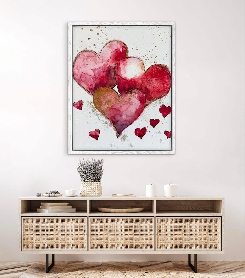 Golden Hearts IV - Art Prints