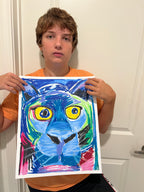 The Blue Puma - ORIGINAL  14x17”