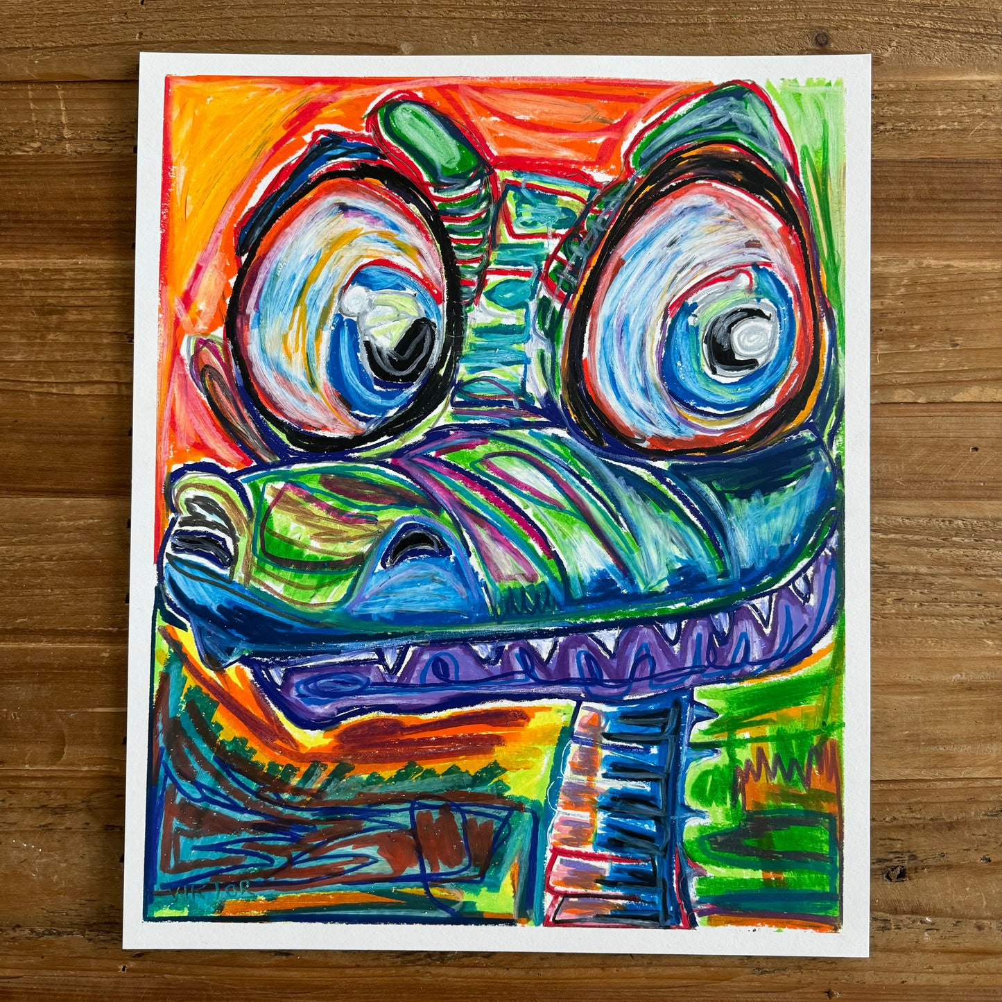 Ali The Gator  - ORIGINAL  14x17”