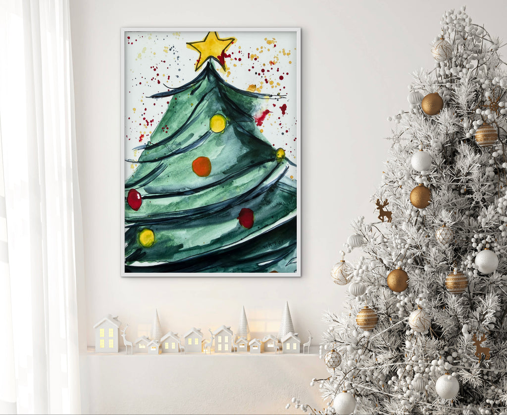 The Christmas Tree Series - Set of 4 Trees in a paper/canvas prints