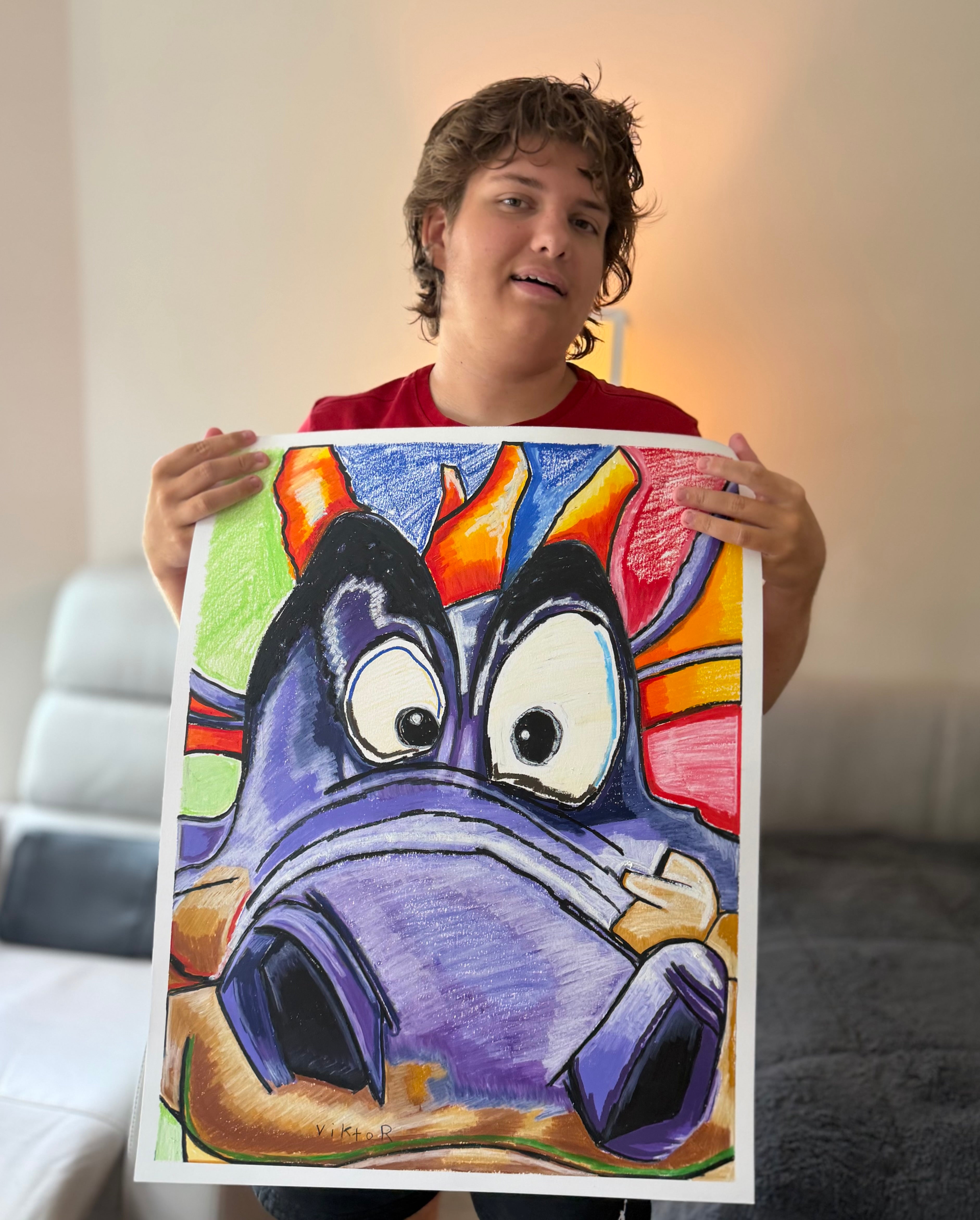 Lilac  - ORIGINAL OIL PASTEL ARTWORK - 19x24" (video attached)