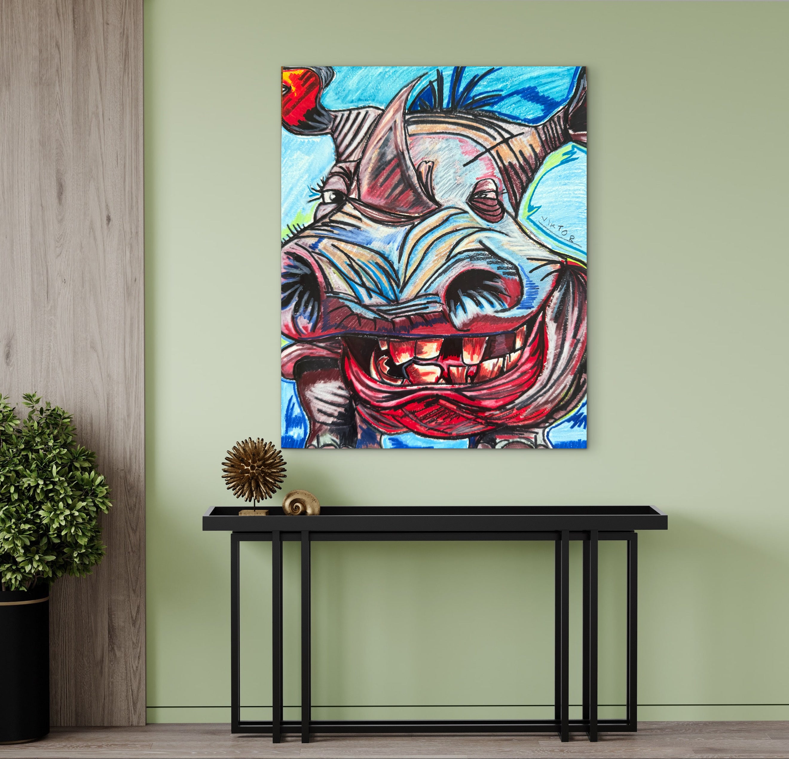 Silly Rhino - Art Prints