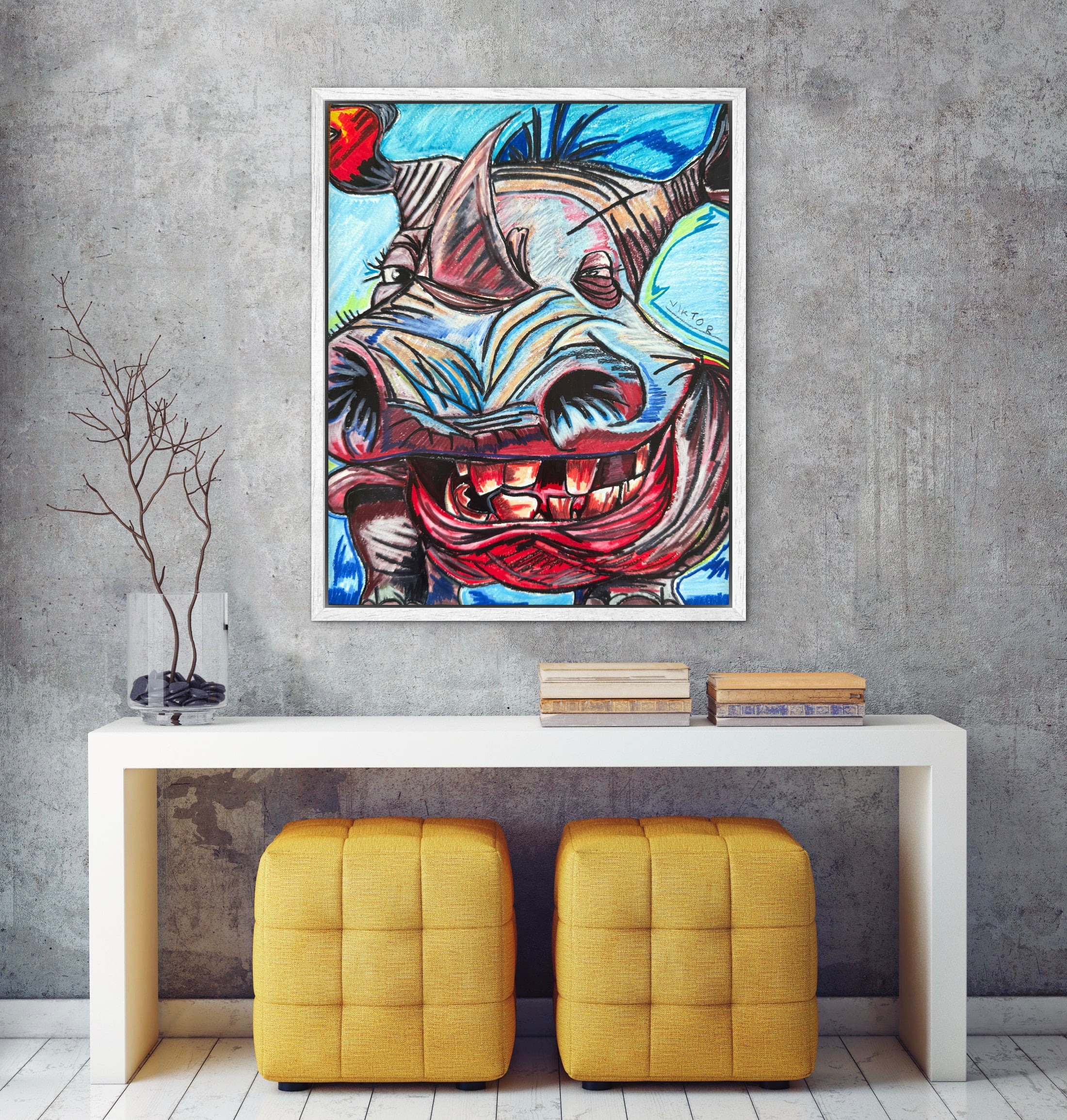 Silly Rhino - Art Prints