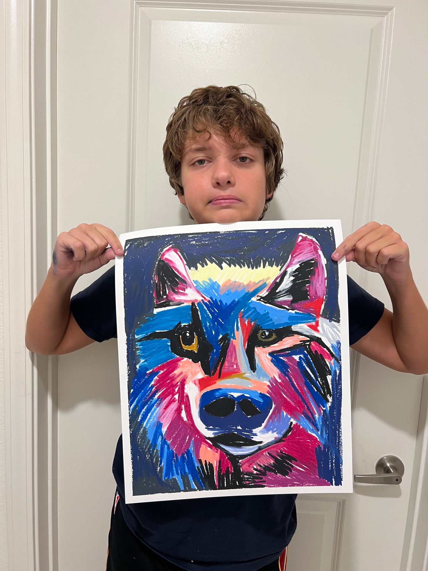 Rudi The Colorful Wolf - fine prints and canvas prints in more size