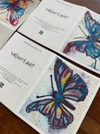 Purple Butterflies - Greeting cards Set of 9