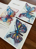 Purple Butterflies - Greeting cards Set of 9