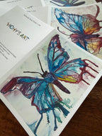 Purple Butterflies - Greeting cards Set of 9