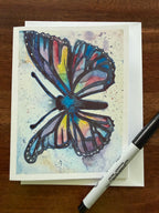 Purple Butterflies - Greeting cards Set of 9