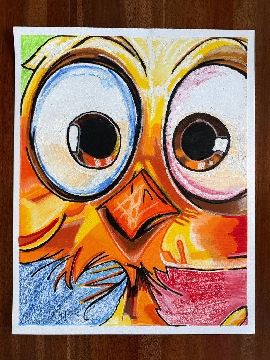 Little Dolly  - ORIGINAL OIL PASTEL ARTWORK - 19x24"