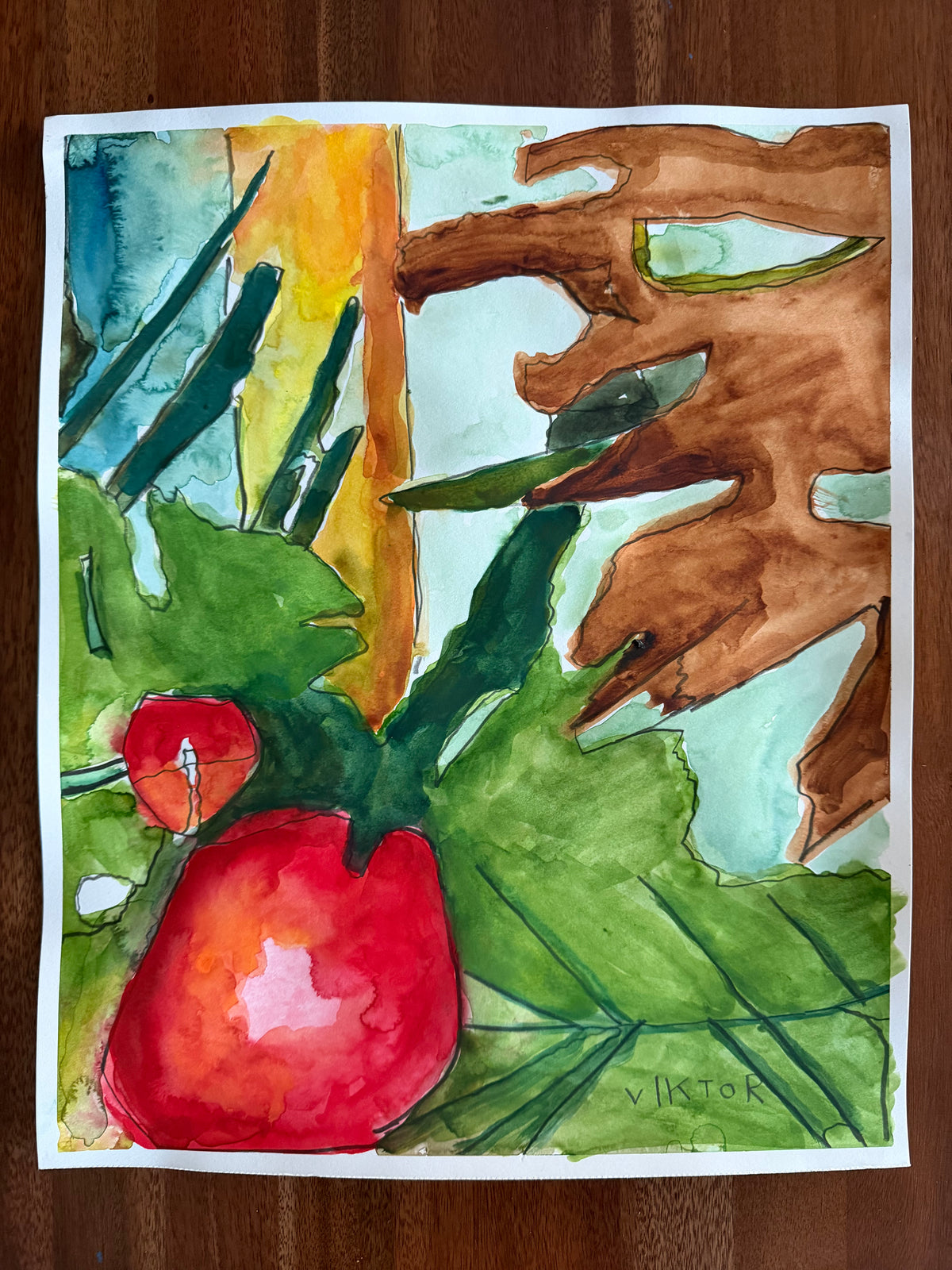 Decorative Tradition - ORIGINAL Watercolor painting 14x17”