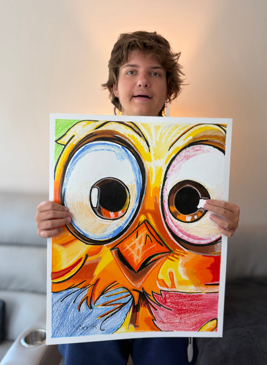 Little Dolly  - ORIGINAL OIL PASTEL ARTWORK - 19x24"