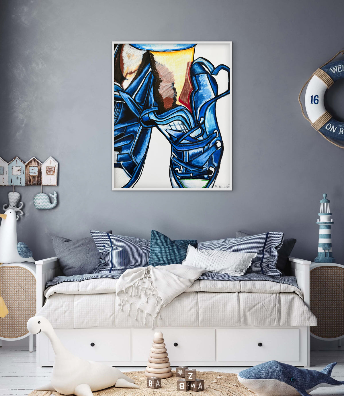 Kicks in Blue - Art Prints