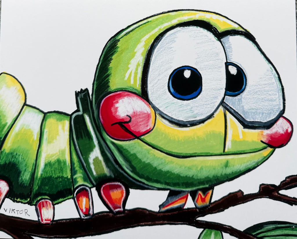 Cute Caterpillar - Art Prints (landscape)