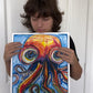 The Colorful Octopus - ORIGINAL  14x17”