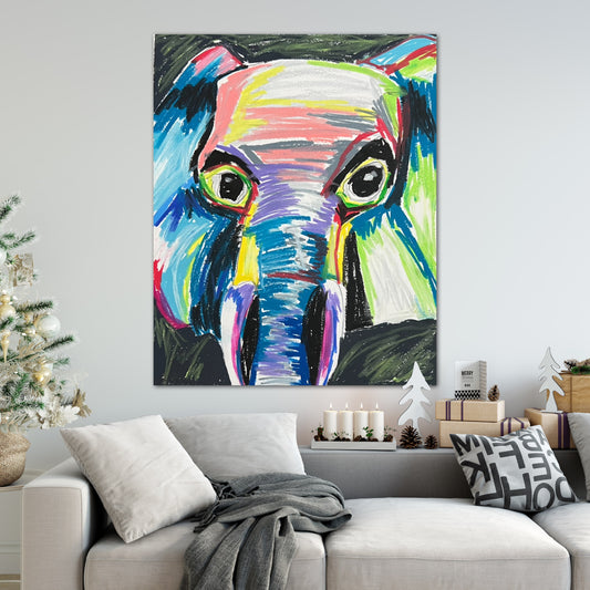 Bluebell The Elephant - fine prints and canvas prints in more size