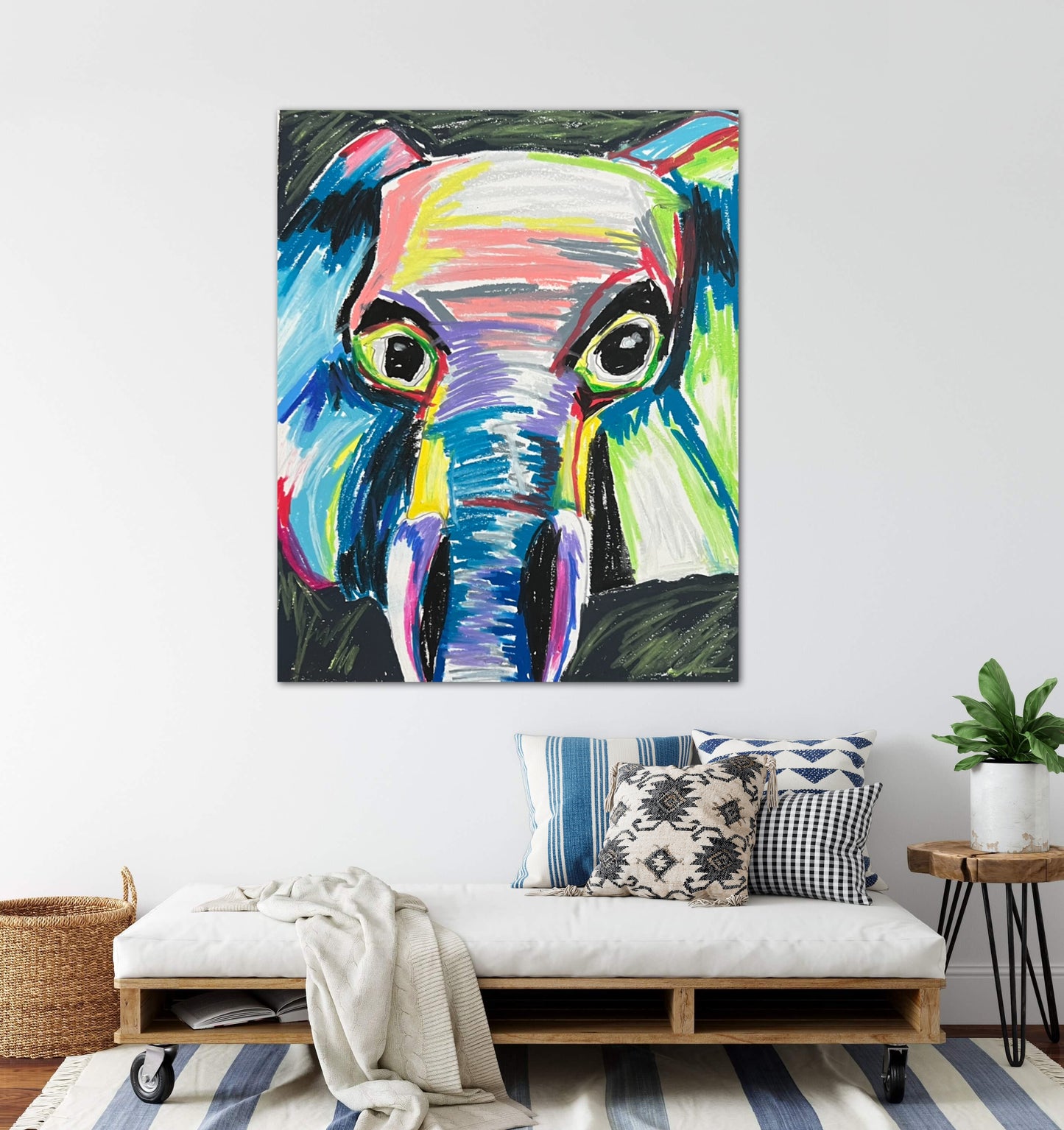 Bluebell The Elephant - fine prints and canvas prints in more size