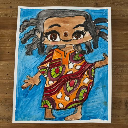 African Girl - ORIGINAL 14x17”