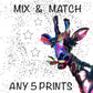 MIX and MATCH: Make your own SET OF 5 favorite prints - Vichy's Art