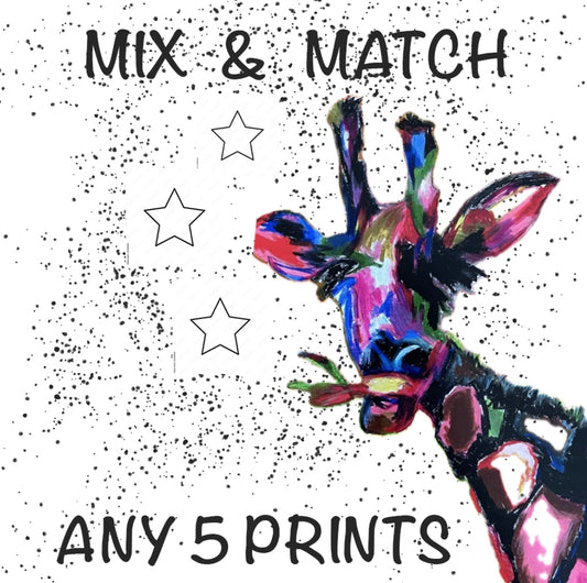 MIX and MATCH: Make your own SET OF 5 favorite prints - Vichy's Art