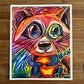 The Cute Raccoon  - ORIGINAL  14x17”