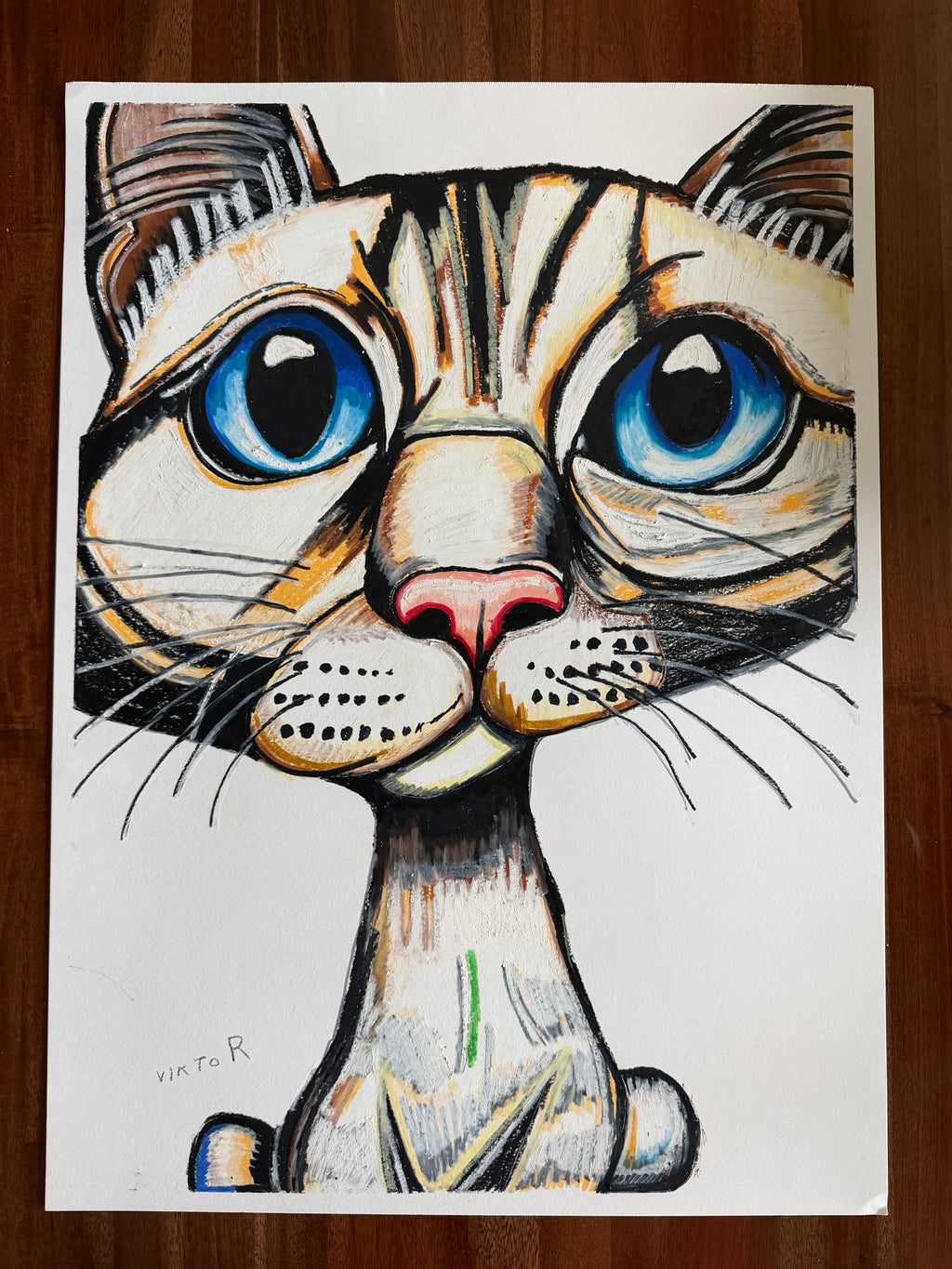 Alba - ORIGINAL OIL PASTEL ARTWORK - 22x30" (see the video)