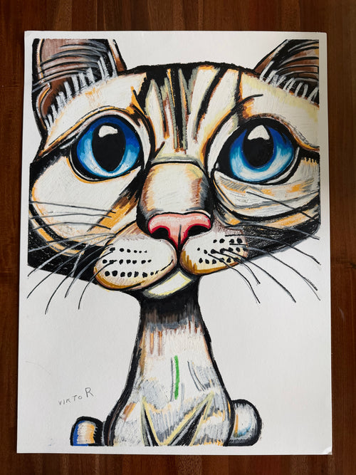 Alba - ORIGINAL OIL PASTEL ARTWORK - 22x30" (see the video)