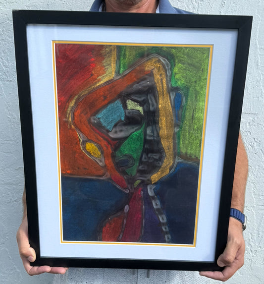 Abstract Face No 3 - ORIGINAL 12x17” FRAMED