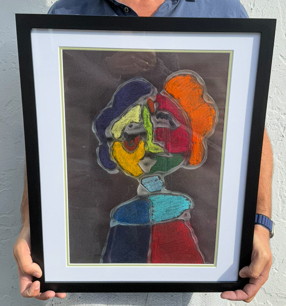 Abstract Face No 2 - ORIGINAL 12x17” FRAMED