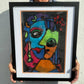 Abstract Face No 1 - ORIGINAL 12x17” FRAMED