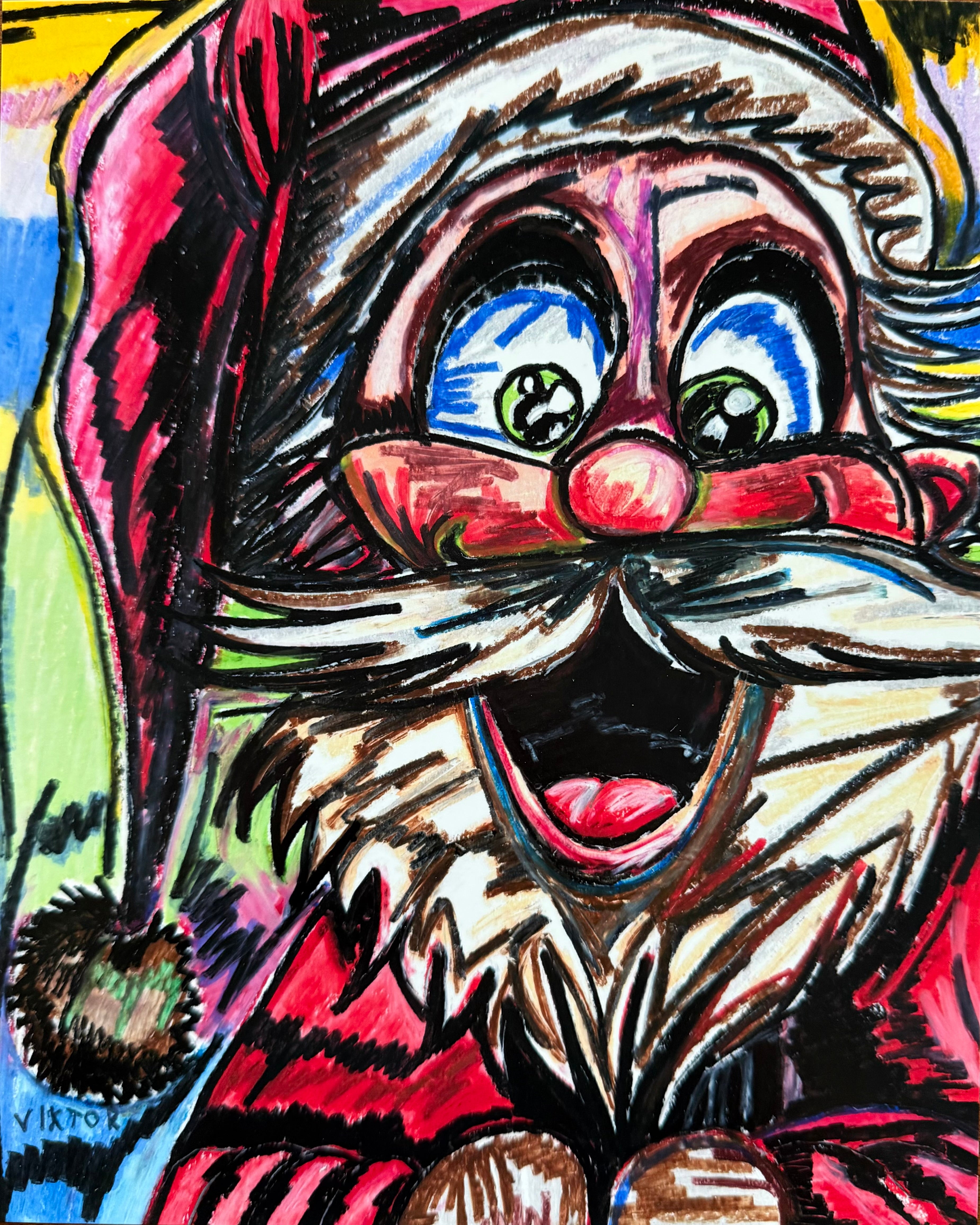 Joyful Santa - Art Prints