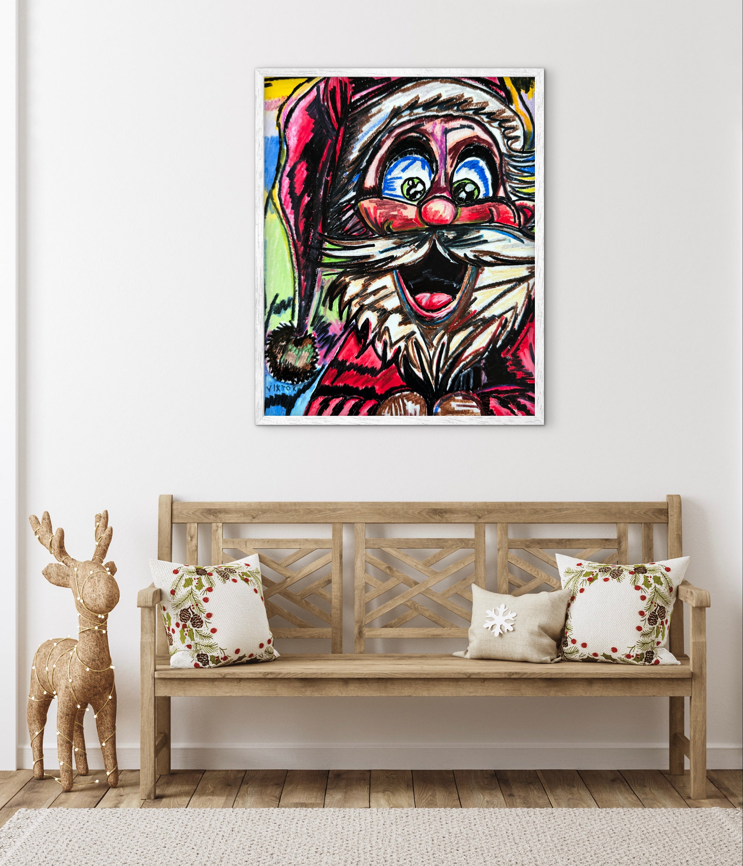 Joyful Santa - Art Prints